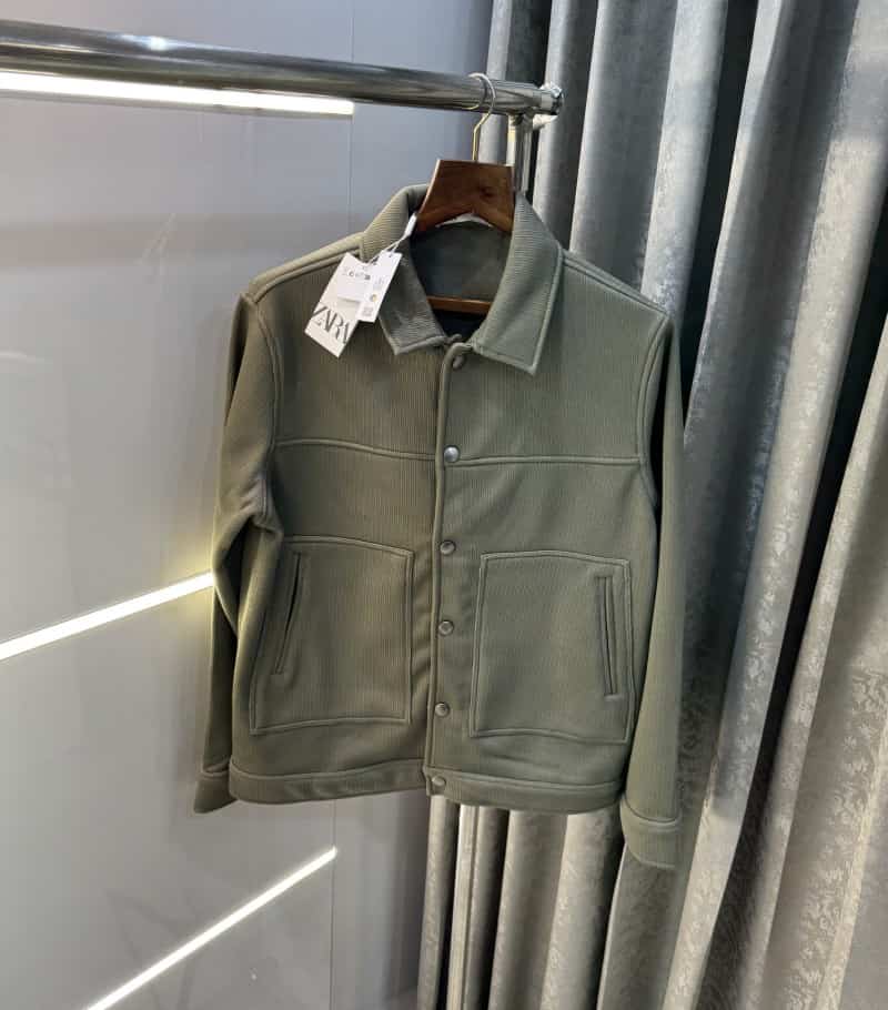 Zar a Green Cord Premium Classic Jacket Main image