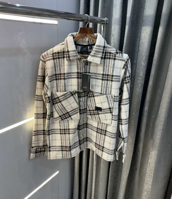 Arman i Exchange Cream Checks Premium Imported Shacket