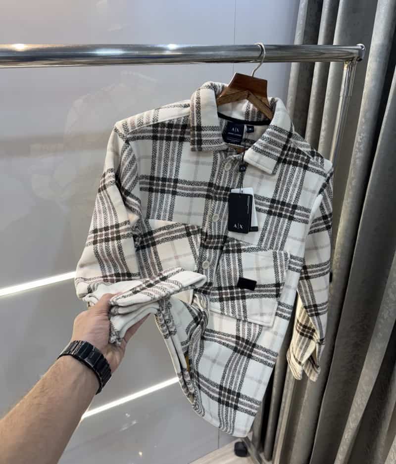 Arman i Exchange Cream Checks Premium Imported Shacket