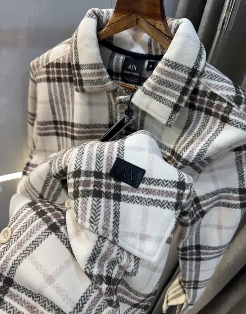 Arman i Exchange Cream Checks Premium Imported Shacket