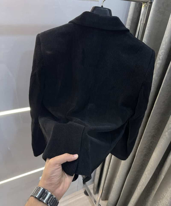 Balmai n Paris Black Embroidery Logo Imported Premium Blazer
