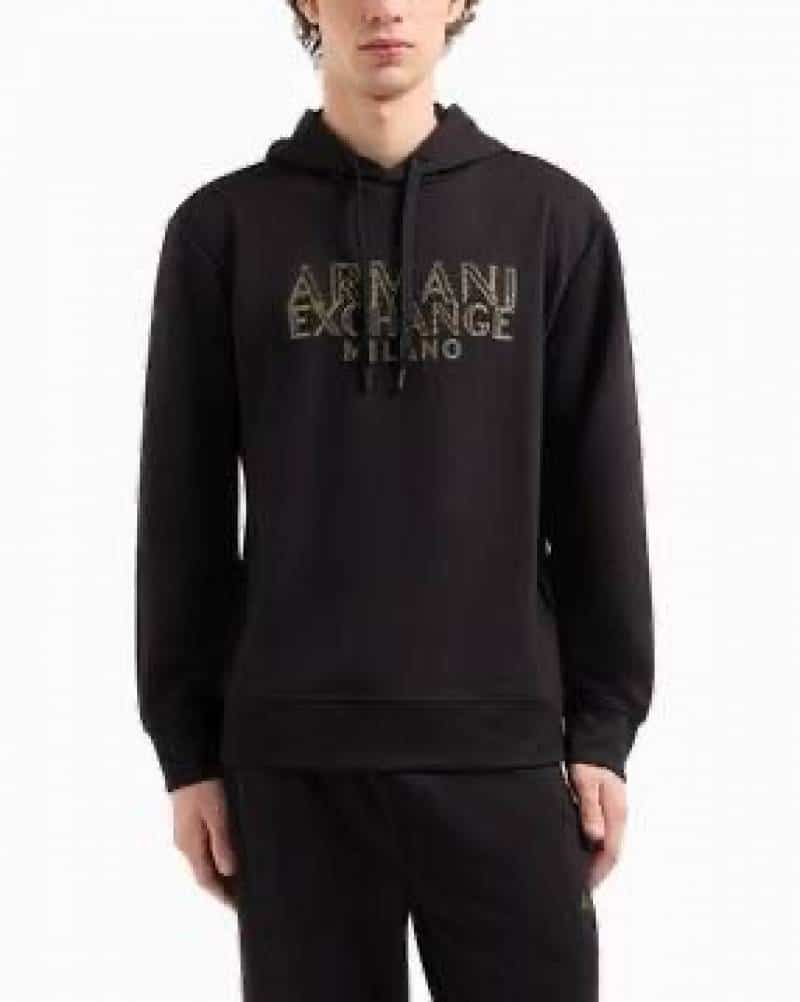 Arman i Exchange Black Logo Print Premium Hoodie