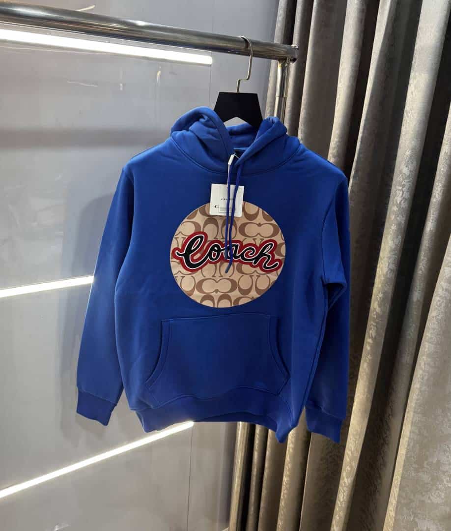 Coac h Blue MonogR..AM Printed Imported Hoodie Secondary image