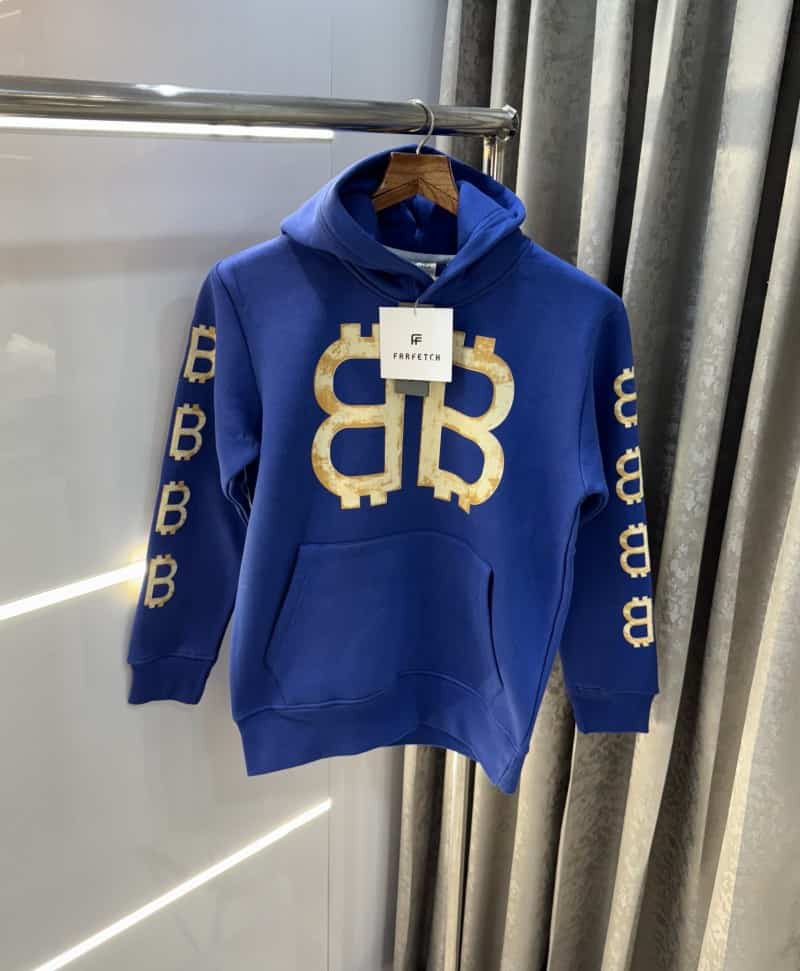 Balenciag a Blue Printed Imported Premium Hoodie Main image