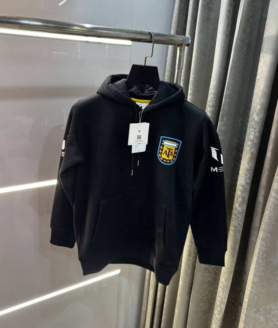 Adida s Black Messi Edition Imported Premium Hoodie Secondary image