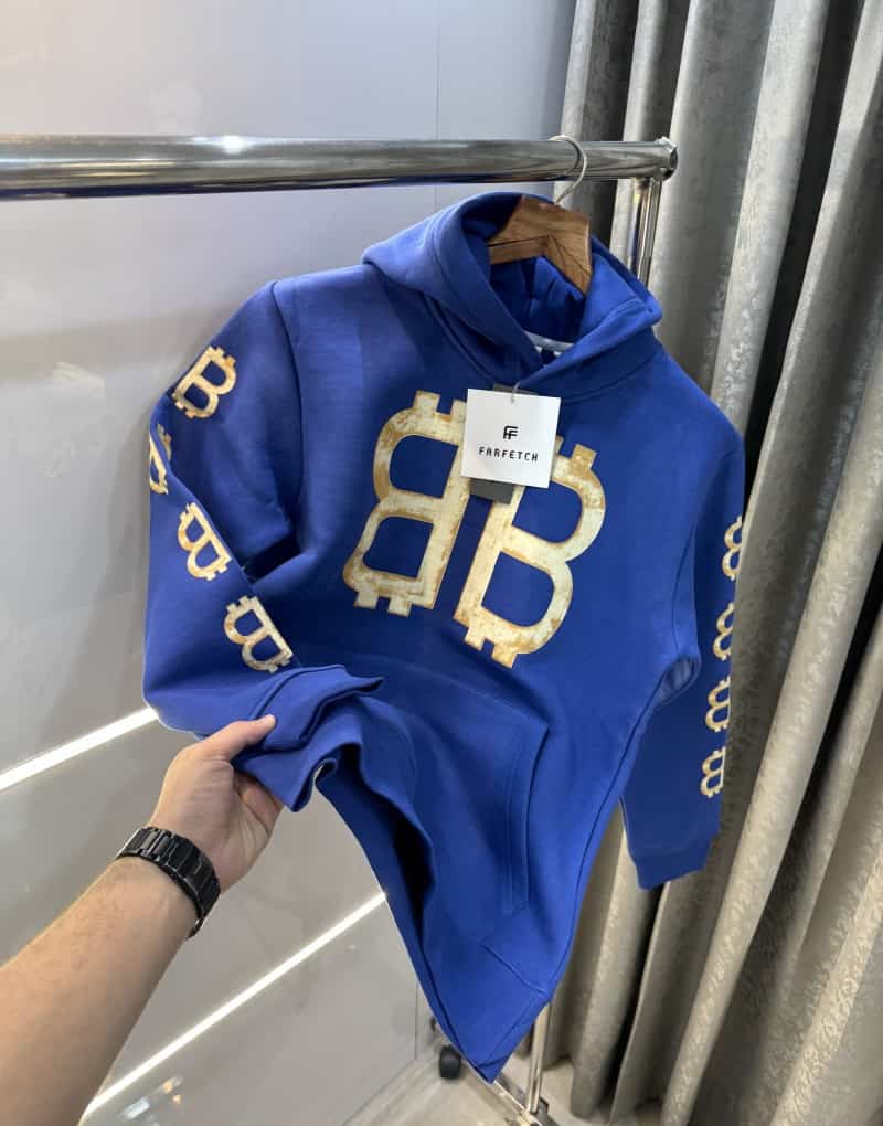 Balenciag a Blue Printed Imported Premium Hoodie Secondary image