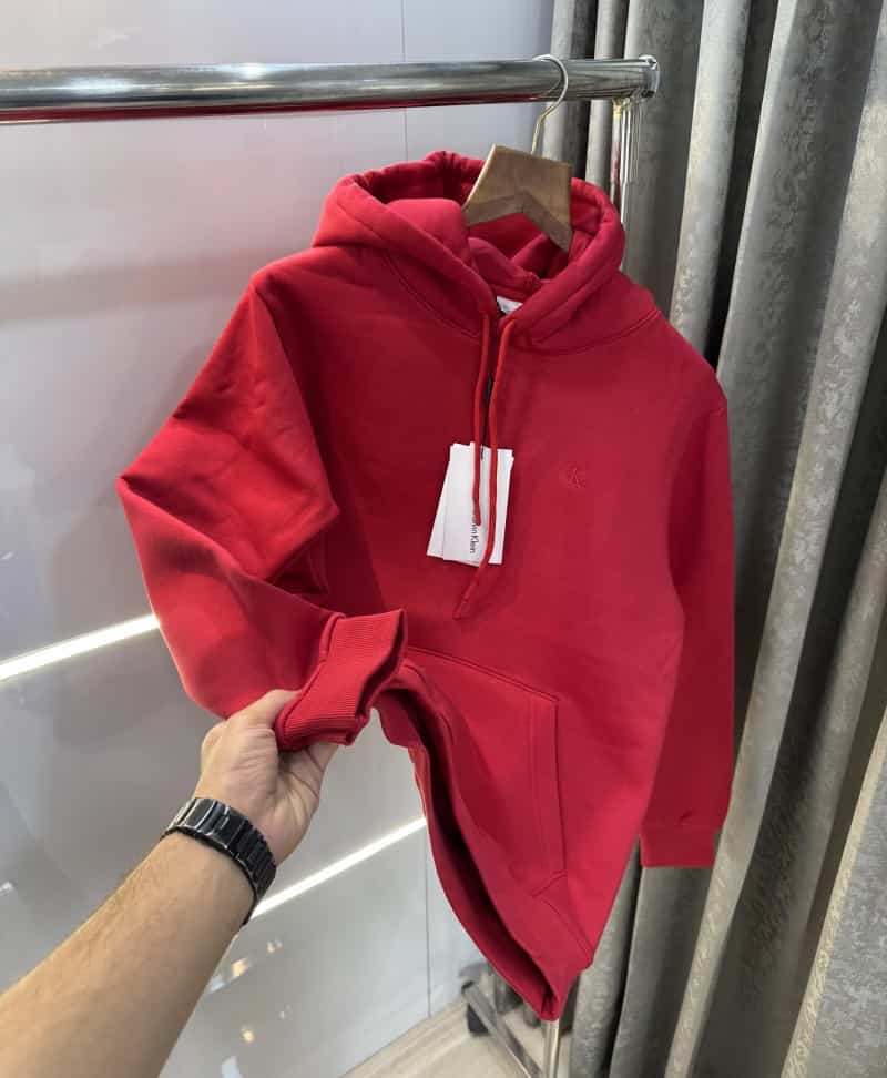CALVIN KLein! Red Embroidery Logo Imported Premium Hoodie
