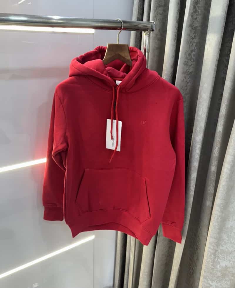 CALVIN KLein! Red Embroidery Logo Imported Premium Hoodie Secondary image