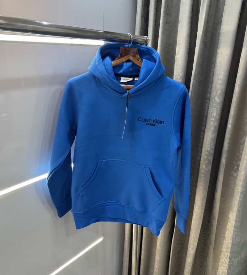 Calv in Klein Blue Back Print Imported Premium Hoodie Main image