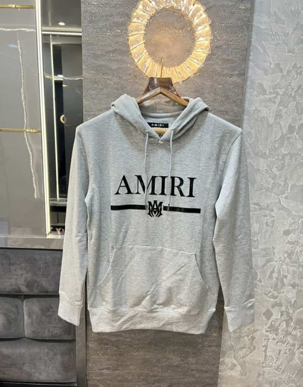 Amir i Light Grey Printed Premium Hoodie