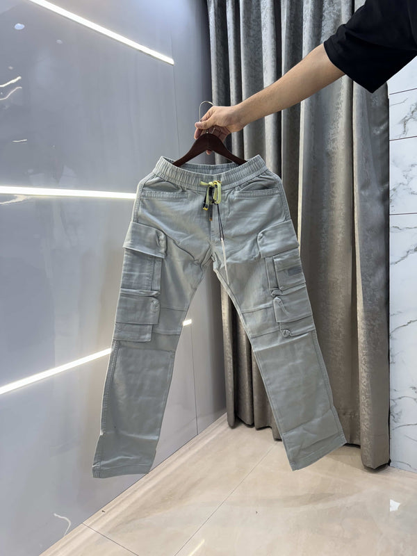 Essentia l Light Grey Imported Baggy Cargo