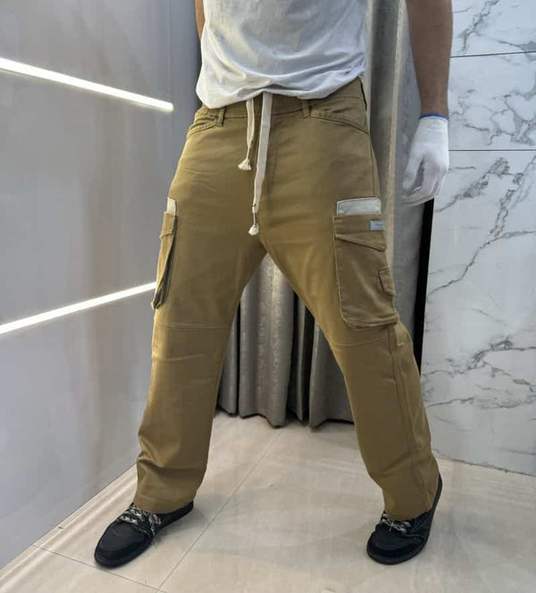 Essentia l Dark Khakhi Premium Imported Baggy Cargo