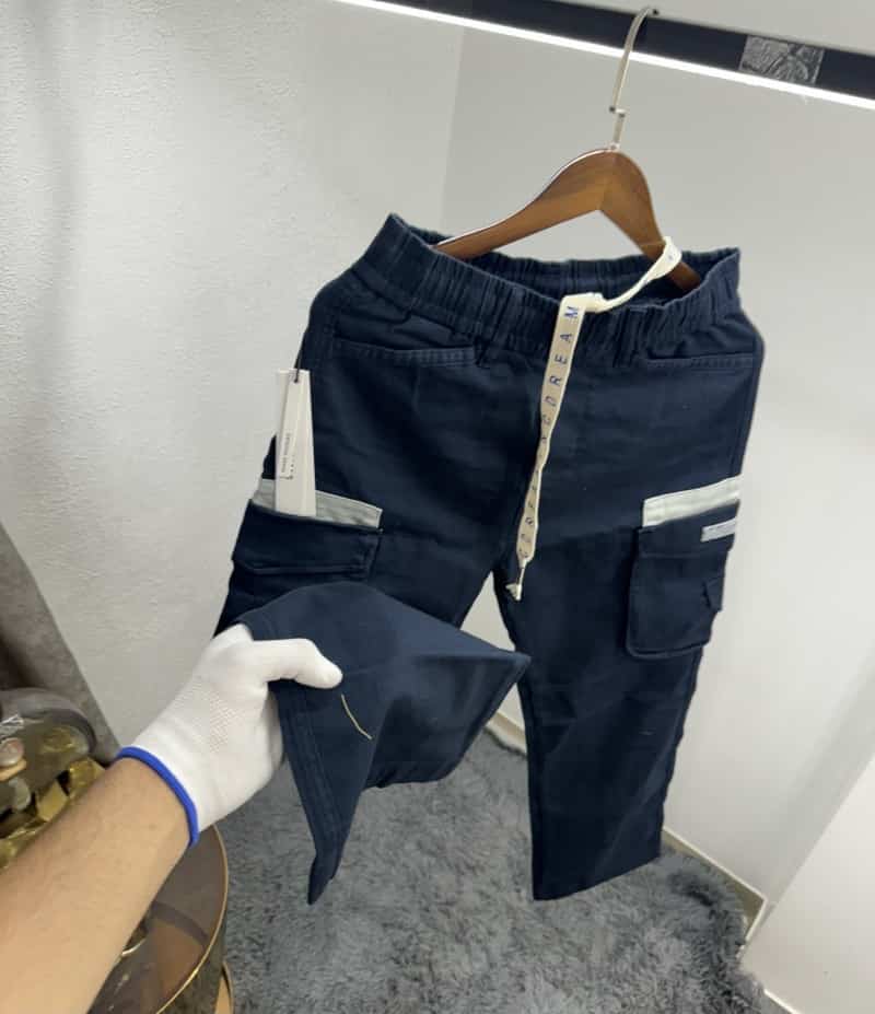 Essentia l Navy Blue Premium Imported Baggy Cargo Secondary image