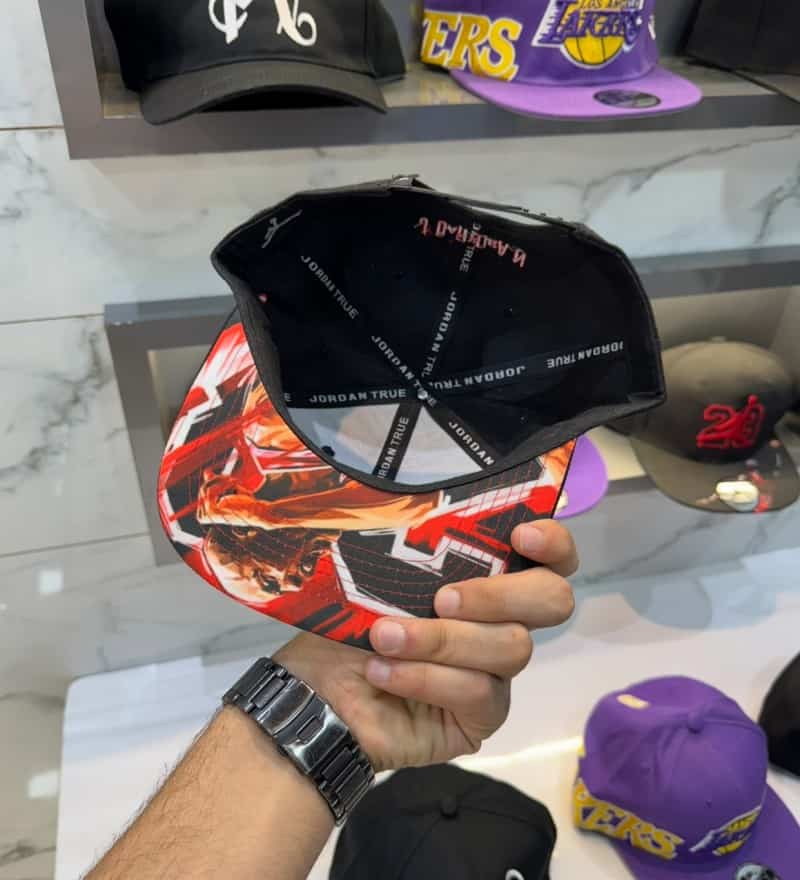 Air Jordan Black Red Embroidery Logo Imported Cap