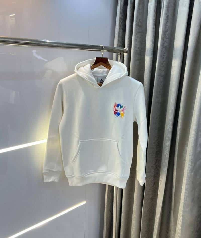 Adida s White Back Print Imported Premium Hoodie Secondary image