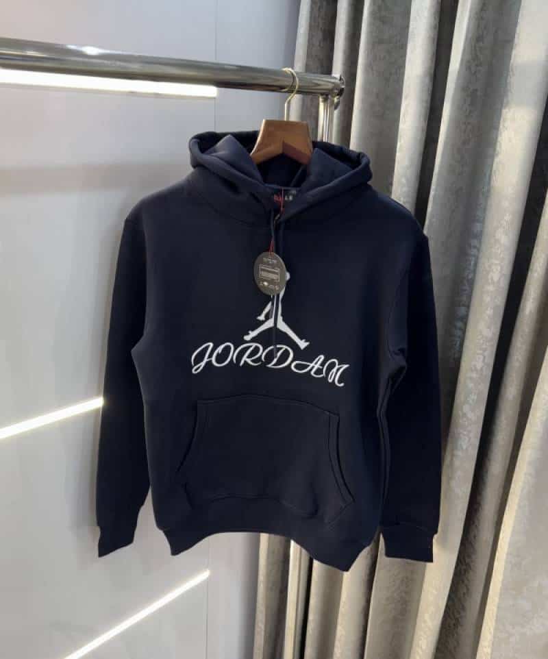 Air Jordan Navy Blue Embroidery Logo Imported Hoodie Secondary image