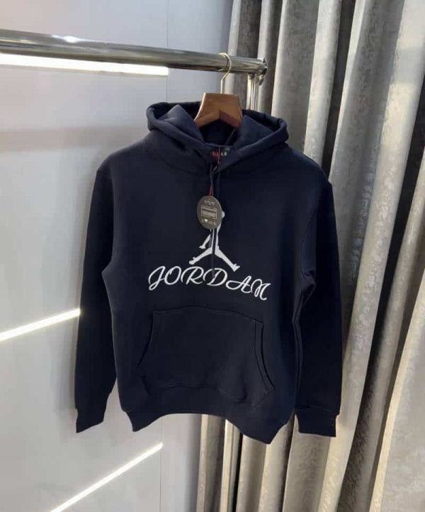 Air Jordan Navy Blue Embroidery Logo Imported Hoodie