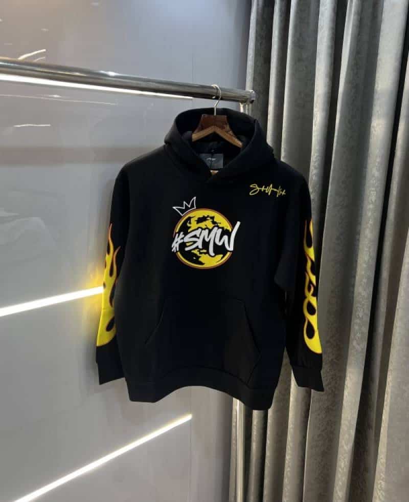 Moosedrilla Black All Over Printed Sidhu Edition Imported Hoodie