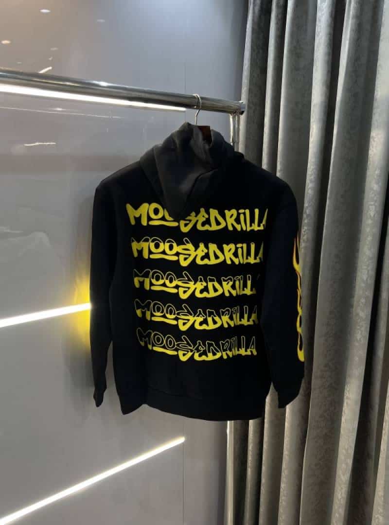 Moosedrilla Black All Over Printed Sidhu Edition Imported Hoodie