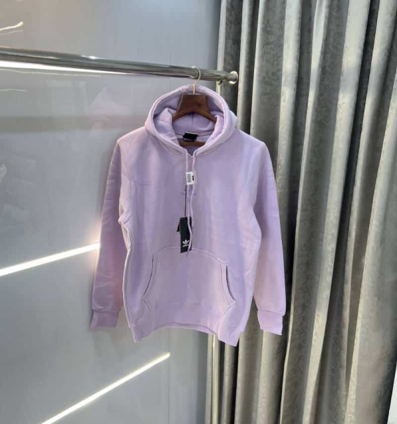Adida s light purple embroidery logo premium classic hoodie Main image