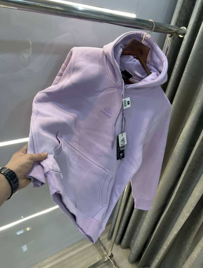 Adida s light purple embroidery logo premium classic hoodie Secondary image