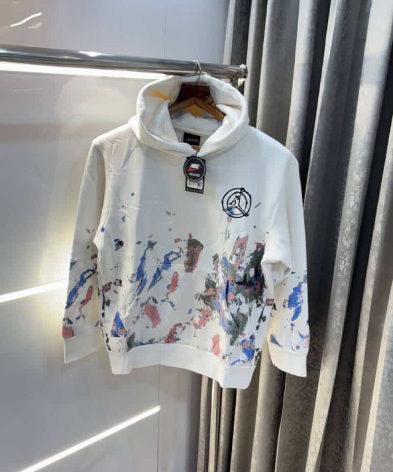 Air JORdan White Printed Imported Premium Hoodie