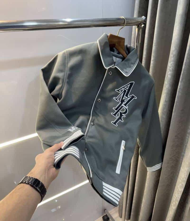 Amir i Green Embroidery Work Imported Varsity Jacket