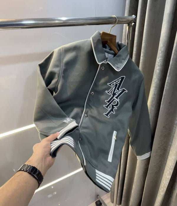 Amir i Green Embroidery Work Imported Varsity Jacket