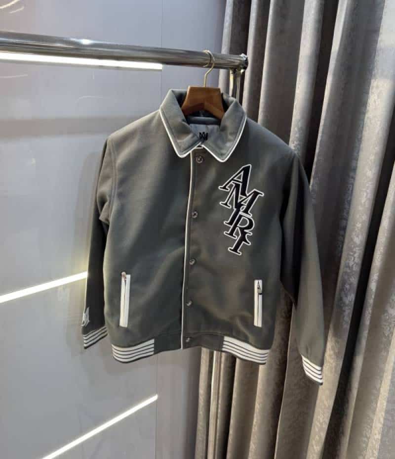 Amir i Green Embroidery Work Imported Varsity Jacket