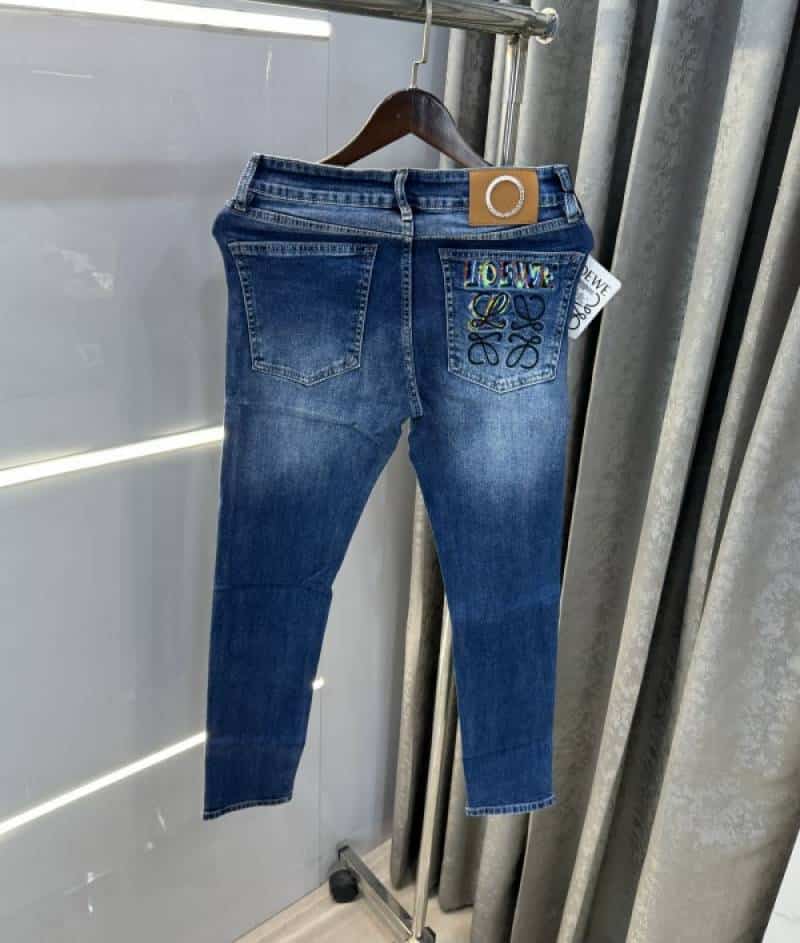 LoeWe Blue Embroidery Logo Imported Denim Main image