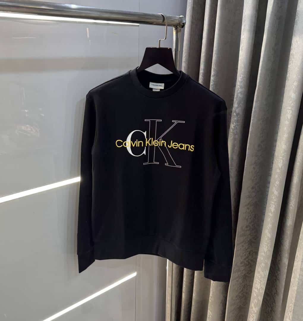 Calvin Klei n Black Logo Work Premium Sweatshirt