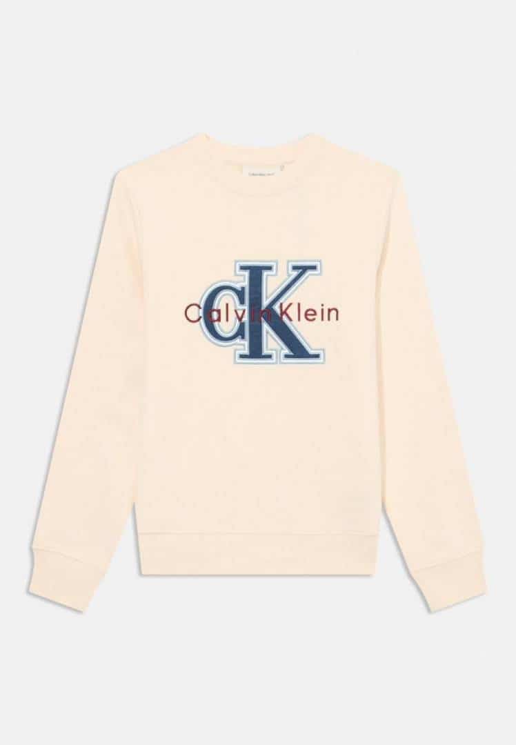 Calvin Klei n Cream Logo Work Premium Sweatshirt Main image