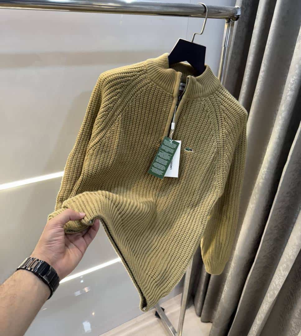 Lacost e Beige Embroidery Logo Imported Knitted Premium Pull Over Main image