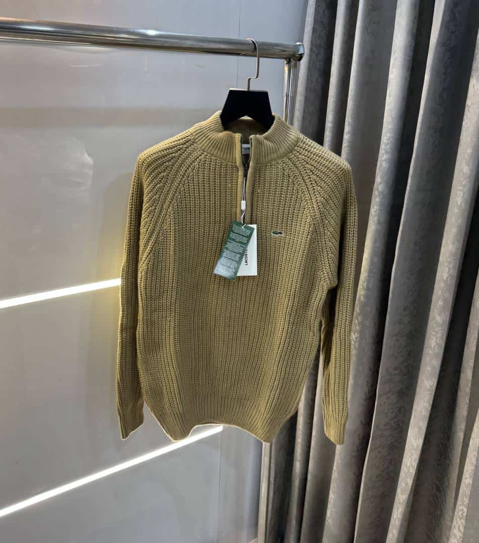 Lacost e Beige Embroidery Logo Imported Knitted Premium Pull Over Secondary image