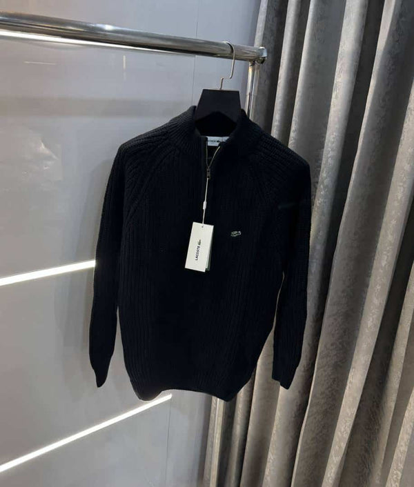 Lacost e Black Embroidery Logo Imported Knitted Premium Pull Over
