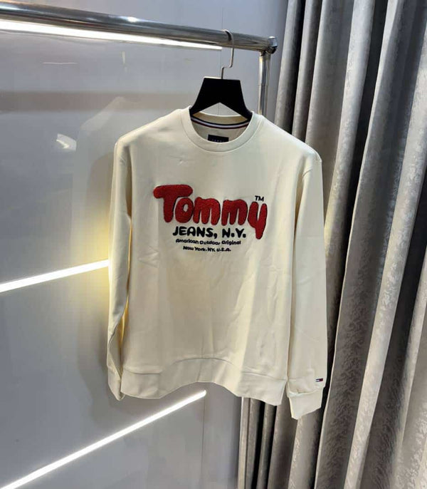 ToMMy h!lf·IgeR.. Cream Logo Work Premium Sweatshirt