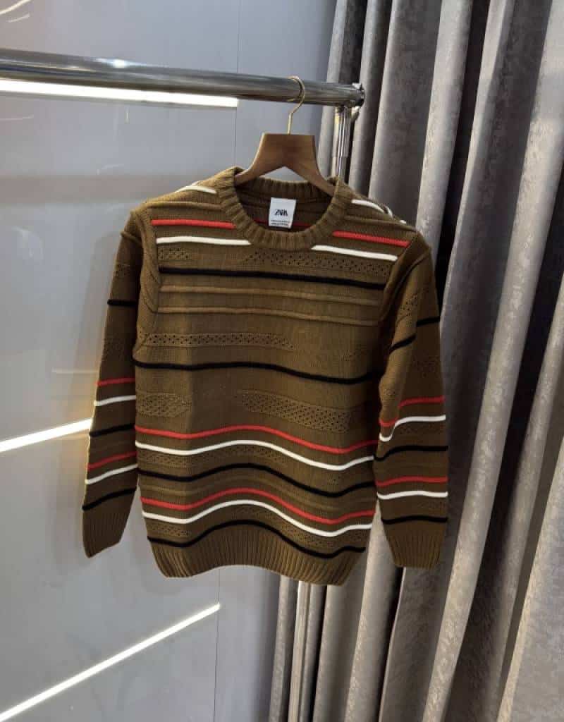 Zar a Brown Designer premium Knitted pull Over Main image