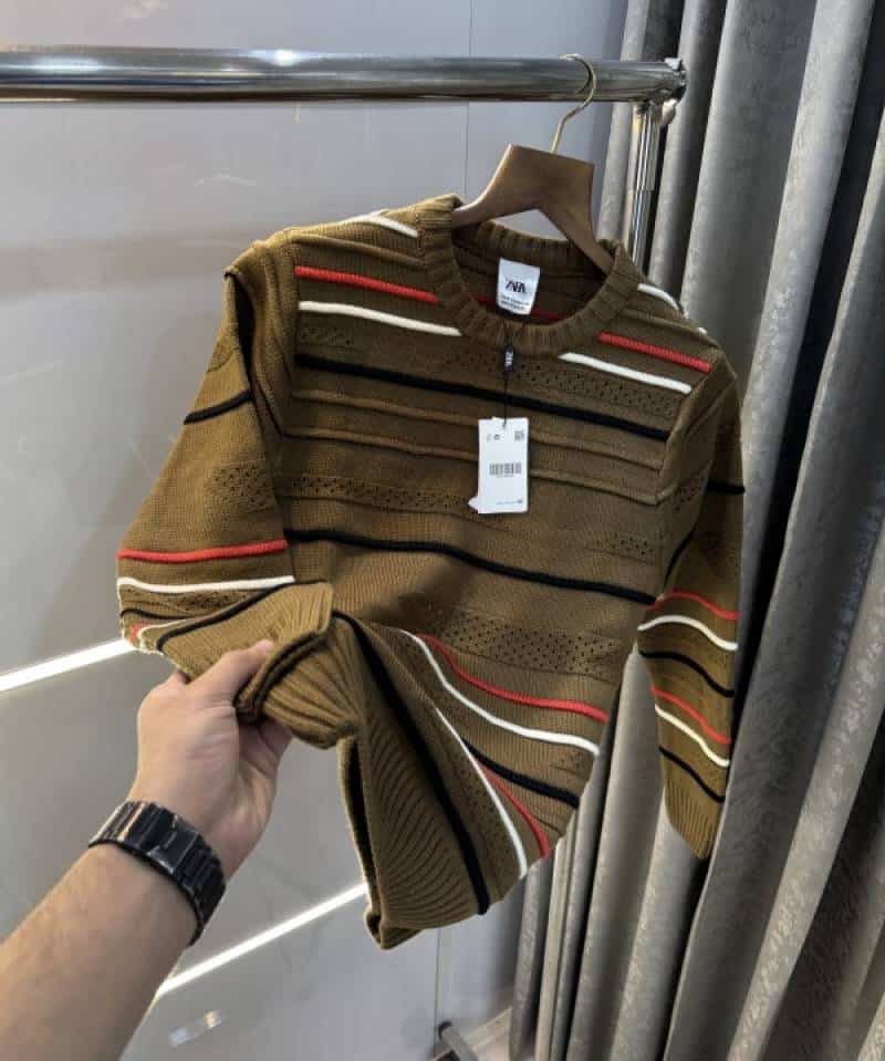 Zar a Brown Designer premium Knitted pull Over Secondary image