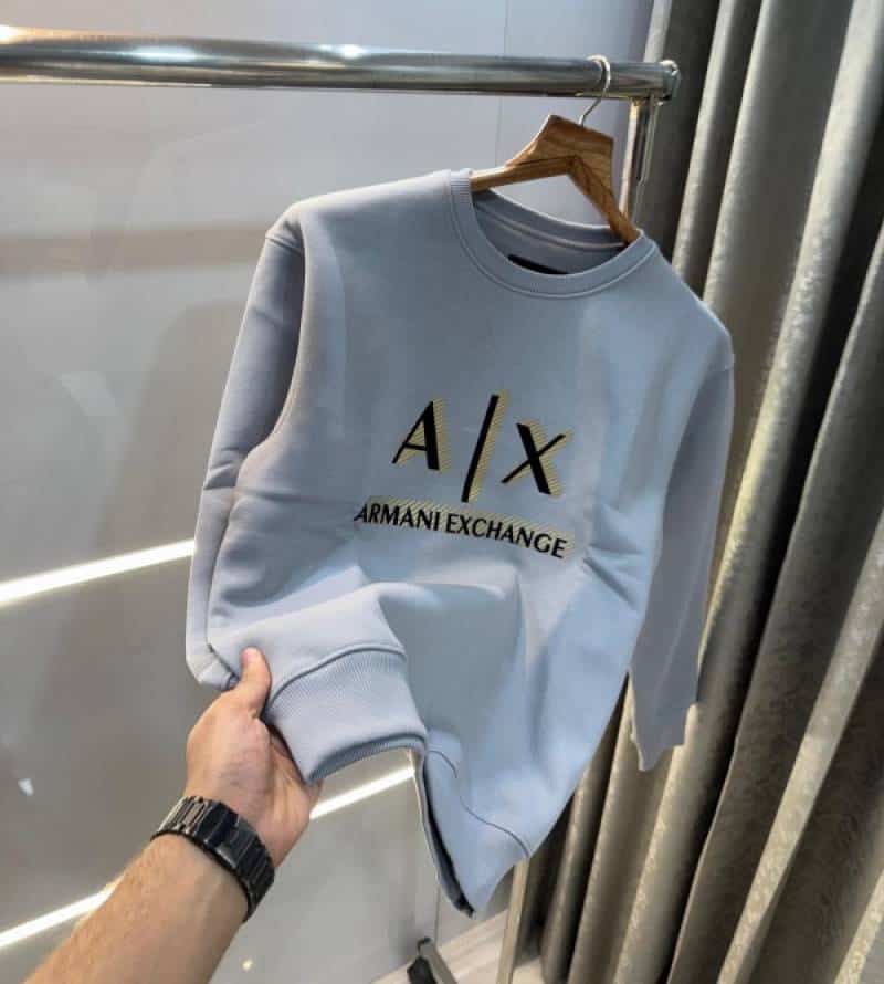 Arman i EXchange Light Grey EmboSSed Logo Premium Sweatshirt