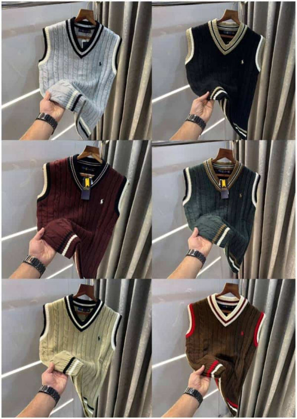 Ralp h Lauren Black Premium Knitted Sleeveless Pull Over