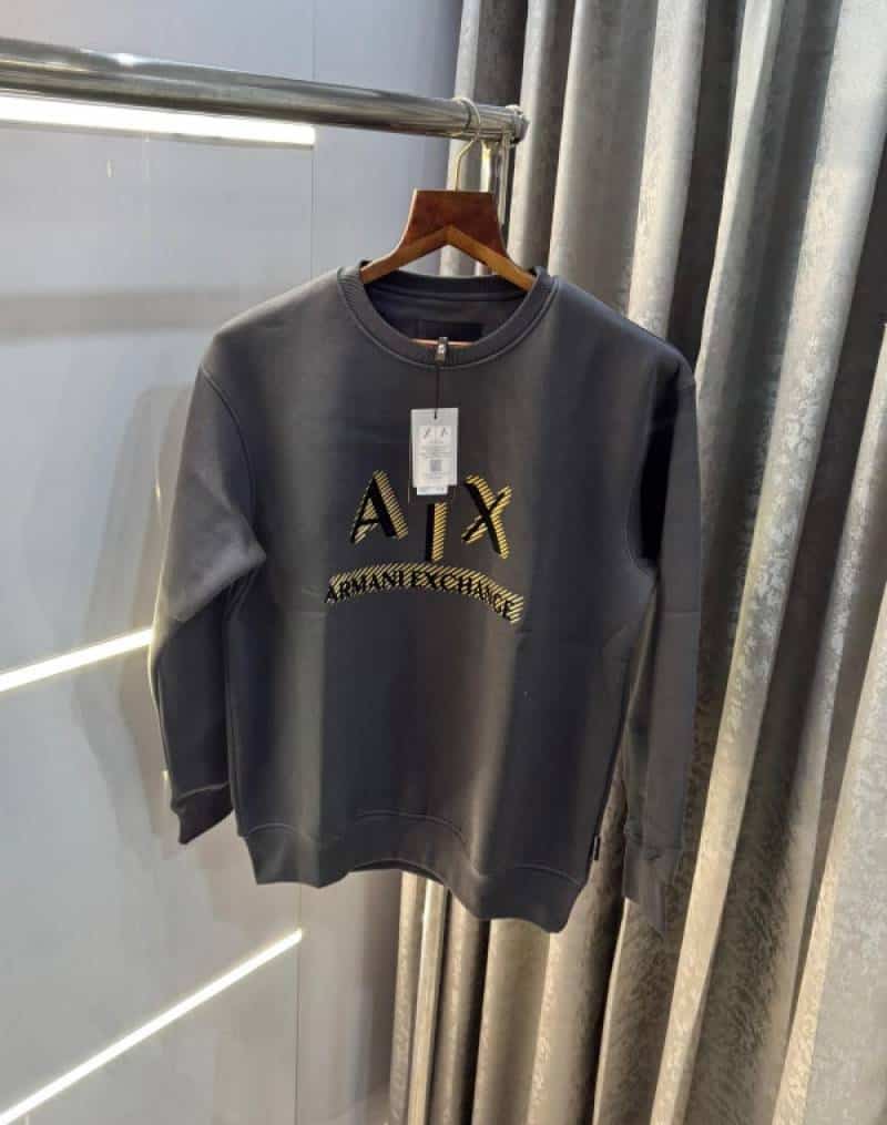Arman i EXchange Dark Grey Embossed Logo Premium Sweatshirt