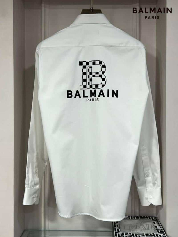 Balmai n Paris White Back Print Shirt With Premium BoX Packing And Carry Bag