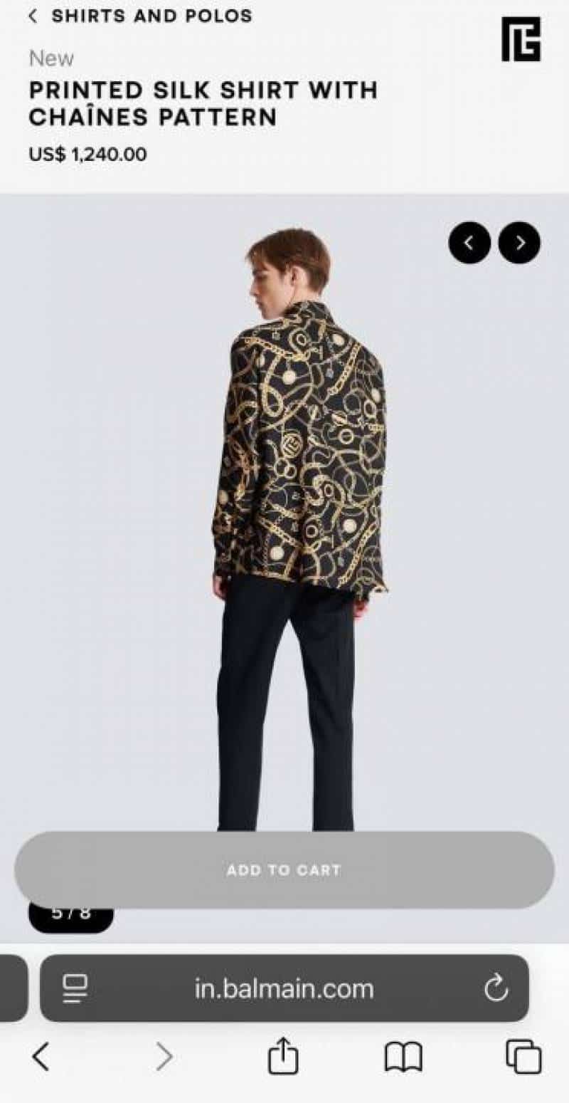 Balmai n Paris Black Printed Shirt With Premium Box Packing And Carry Bag Main image