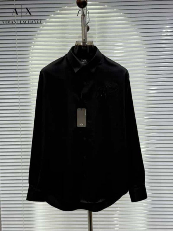 Arman i E·xchange Black EmB0Ssed Logo Shirt With Premium Box Packing