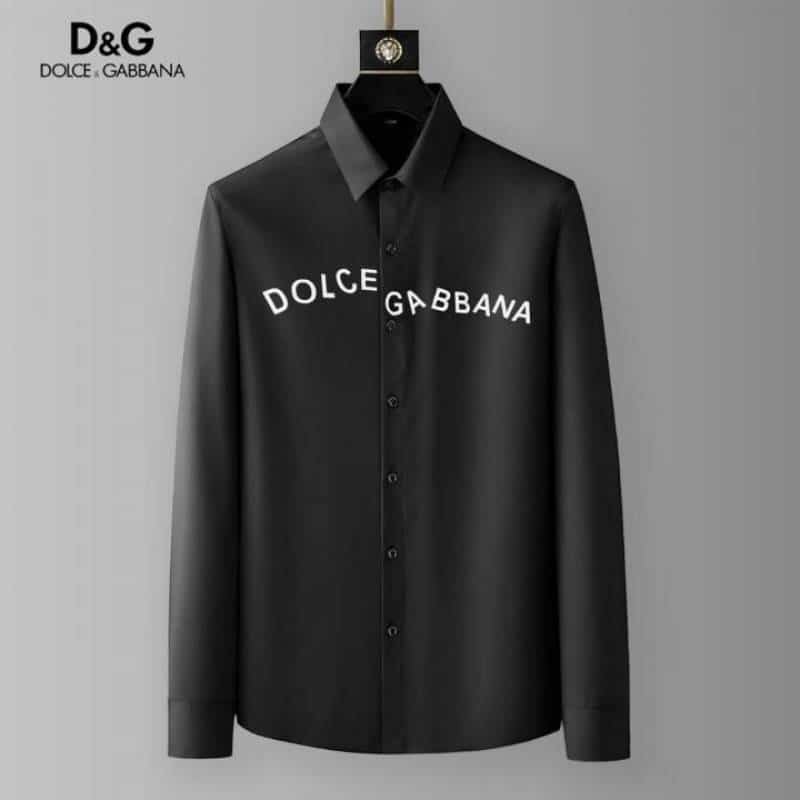 Dolce&Gabbana Black Reflective Logo Shirt With Premium BoX Packing