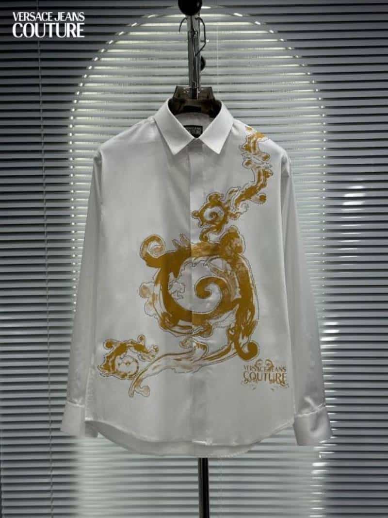 Versac e Couture White Printed Premium Shirt With Bo-X Packing Secondary image