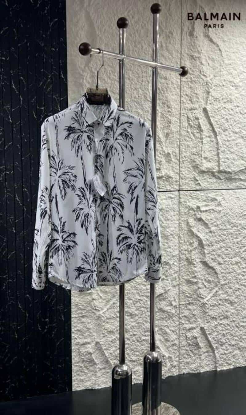 Balmai n Paris White Floral Print Shirt With Premium BoX Packing And Carry Bag Main image