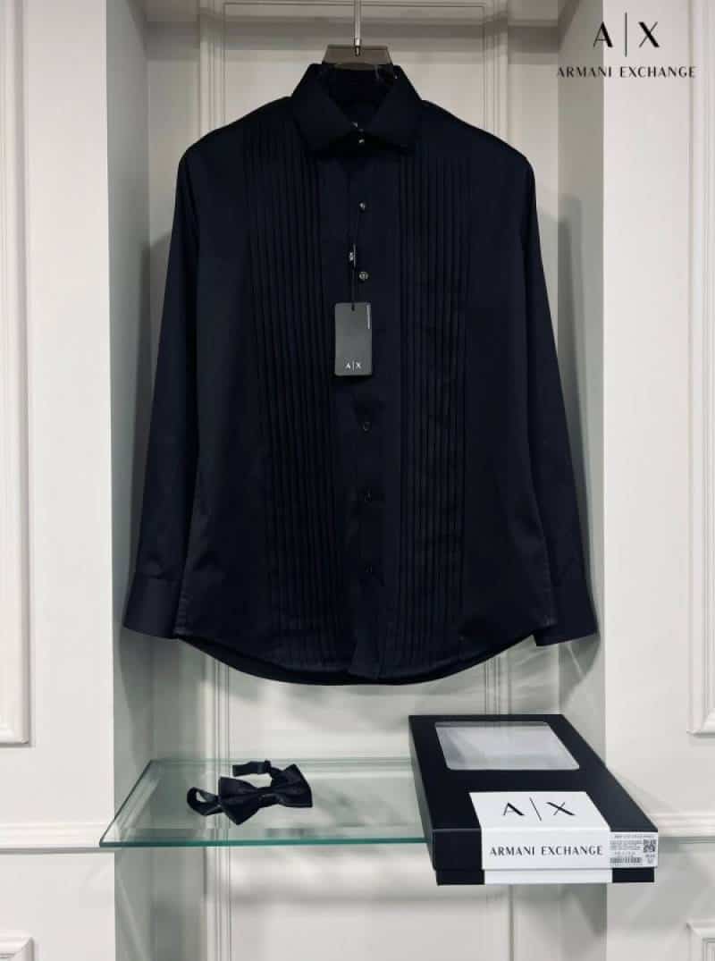 Arman i Exchange Black Taxido Shirt With Box Packing And Carry Bag Main image