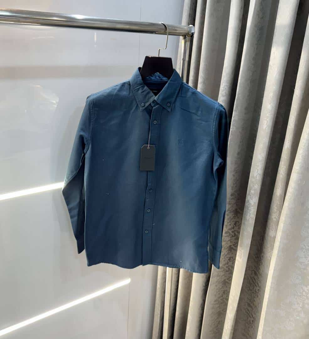 All Saints Petrol Blue Embroidery Logo Premium Shirt Main image