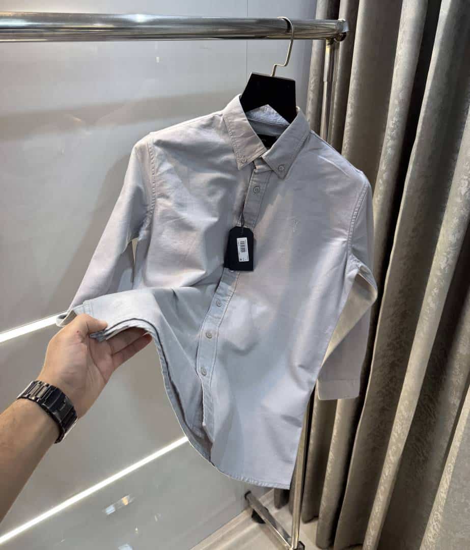 All Saints Light Grey Embroidery Logo Premium Shirt